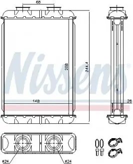 70019 Радіатор пічки NISSENS 70019 ALFA ROMEO 159/BRERA/SPIDER 1,8-3,2 06- NISSENS підбір по vin на Brocar