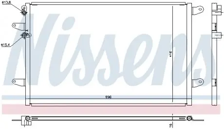 940491 Радіатор кондиціонера NISSENS підбір по vin на Brocar