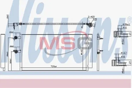 940743 Конденсер кондиціонера NISSENS підбір по vin на Brocar