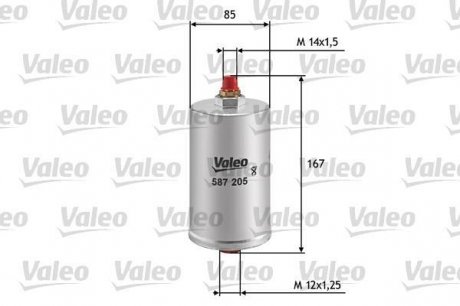 587205 Топливный фильтр VALEO подбор по vin на Brocar