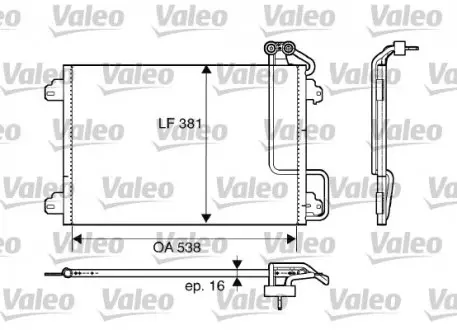 817508 Конденсер кондіционера (пр-во VALEO) VALEO підбір по vin на Brocar