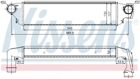 96741 Радиатор наддува NISSENS підбір по vin на Brocar