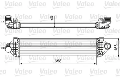 818600 Охолоджувач наддувального повітря VALEO підбір по vin на Brocar