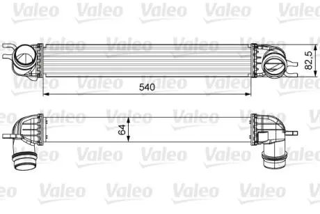 818605 Радіатор наддуву VALEO підбір по vin на Brocar