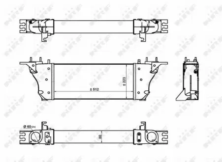 30928 Радіатор інтеркулера Nissan Pathfinder/NP300 Navara 3.0dCi 10- NRF підбір по vin на Brocar