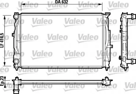 732811 Радіатор, охолодження двигуна VALEO підбір по vin на Brocar