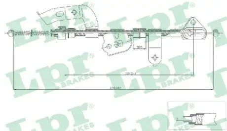 C0132B Трос ручного тормоза LPR подбор по vin на Brocar