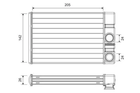 811513 Радіатор пічки OPEL VALEO підбір по vin на Brocar