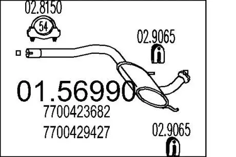 0156990 Резонатор MTS підбір по vin на Brocar