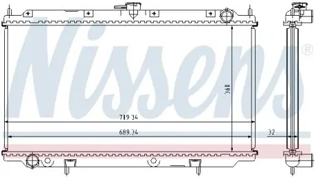 62923A Радіатор охолодження NISSENS підбір по vin на Brocar