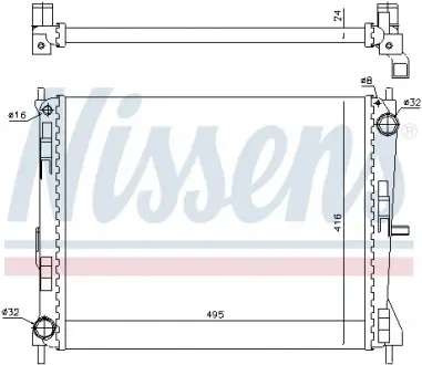 637605 Радиатор, охлаждение двигателя NISSENS подбор по vin на Brocar