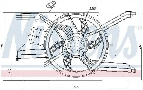 85243 Вентилятор, охолодження двигуна NISSENS підбір по vin на Brocar