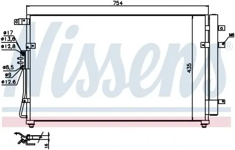940269 Радіатор кондиціонера NISSENS підбір по vin на Brocar