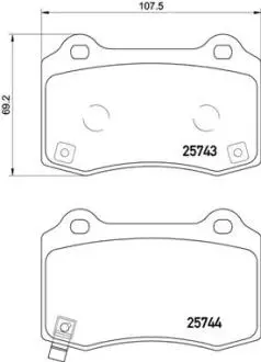 P30074 Тормозные колодки Brembo BREMBO подбор по vin на Brocar