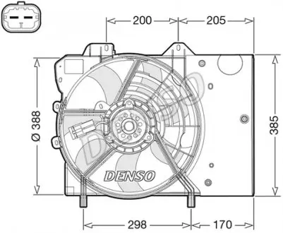 DER21024 Elektrowentylator DS3 09-... DENSO подбор по vin на Brocar