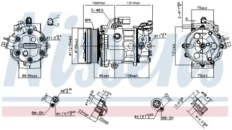 890659 KOMPRESOR KLIMY VW POLO V 09- NISSENS подбор по vin на Brocar