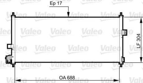 814328 Конденсатор, Кондиціонер VALEO підбір по vin на Brocar