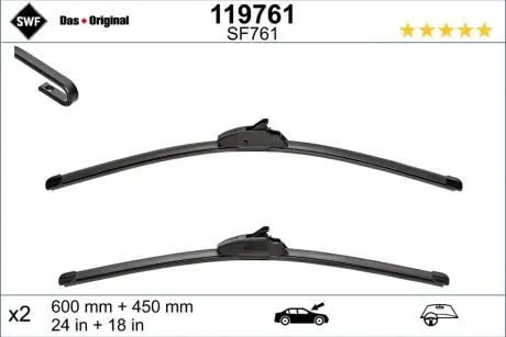 119761 Щітка склоочисника SWF підбір по vin на Brocar