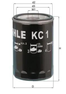 KC1 Фільтр палива MAHLE / KNECHT підбір по vin на Brocar