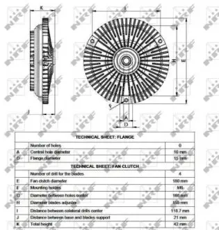 49532 Муфта вентилятора DB 210-310 OM602 NRF підбір по vin на Brocar