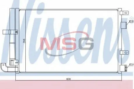940346 Радиатор кондиционера NISSENS подбор по vin на Brocar