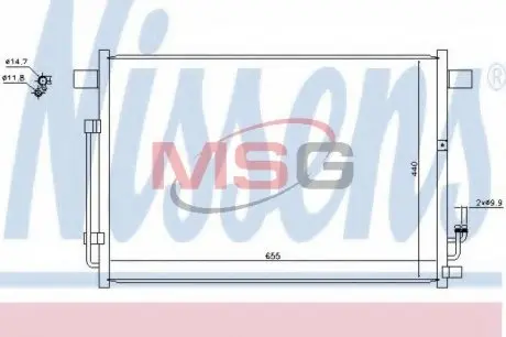 940403 Конденсер кондиціонера NISSENS підбір по vin на Brocar