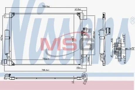940786 Радіатор кондиціонера NISSENS підбір по vin на Brocar