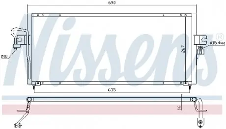 94494 Конденсер кондиционера NISSENS підбір по vin на Brocar