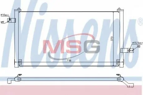 94847 Конденсатор, Кондиціонер NISSENS підбір по vin на Brocar