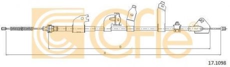 171098 Трос, стояночная тормозная система COFLE подбор по vin на Brocar