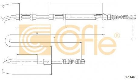 171440 Трос ручного гальма COFLE підбір по vin на Brocar