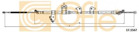 171567 Трос, стоянкова гальмівна система COFLE підбір по vin на Brocar