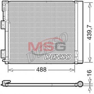 DCN46028 Радіатор кондиціонера DENSO підбір по vin на Brocar