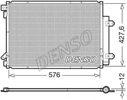 DCN47008 Радіатор кондиціонера DENSO підбір по vin на Brocar