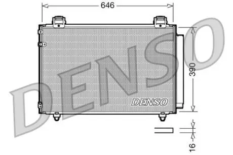 DCN50024 Радіатор кондиціонера DENSO підбір по vin на Brocar