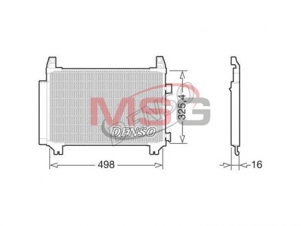 DCN50029 Радиатор кондиционера DENSO підбір по vin на Brocar