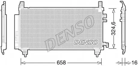 DCN50046 Радіатор кондиціонера DENSO підбір по vin на Brocar