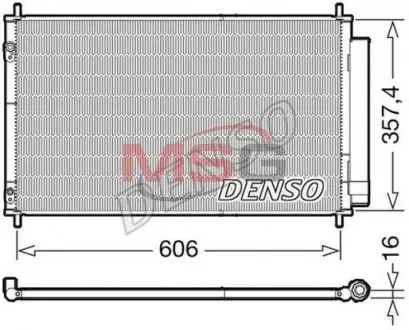 DCN50058 Радіатор кондиціонера DENSO підбір по vin на Brocar