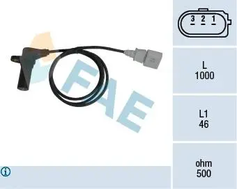 79064 Датчик частоты вращения, управление двигателем FAE підбір по vin на Brocar