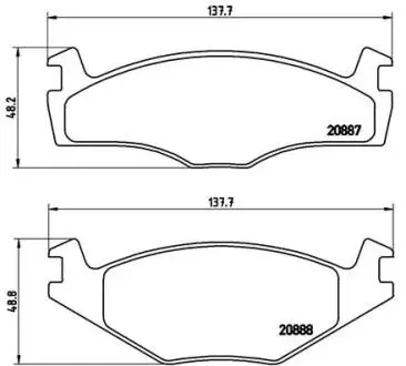 P85024 Гальмівні колодки, дискове гальмо (набір) BREMBO підбір по vin на Brocar
