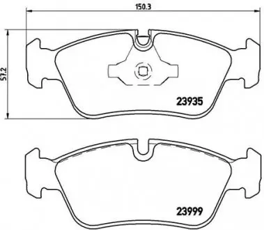 P06035 Колодки гальмівні дискові BREMBO підбір по vin на Brocar