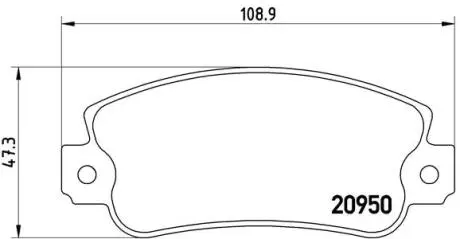P23021 Гальмівні колодки, дискове гальмо (набір) BREMBO підбір по vin на Brocar