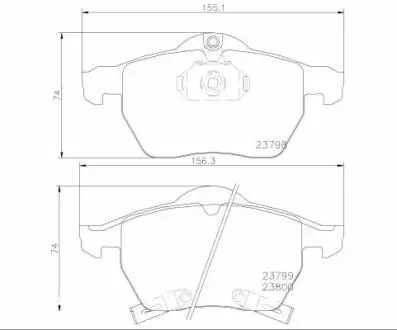P71007 Комплект тормозных колодок, дисковый тормоз BREMBO підбір по vin на Brocar