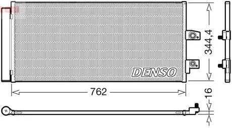 DCN33016 Радіатор кондиціонера DENSO підбір по vin на Brocar