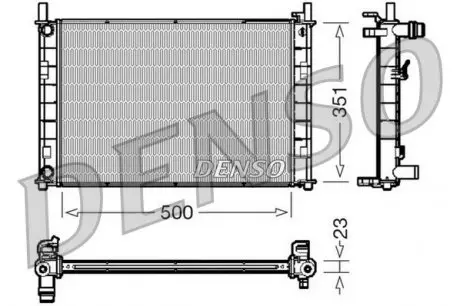 DRM10046 Радиатор, охлаждение двигателя DENSO підбір по vin на Brocar