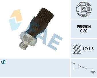 12580 Датчик давления масла FAE підбір по vin на Brocar