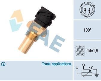 34375 Датчик температури рідини охолодження FAE підбір по vin на Brocar