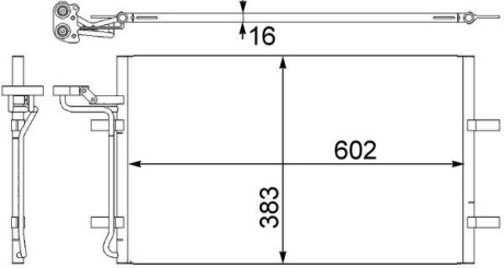 AC410001S Радиатор кондиционера VOLVO S40 / V50 MAHLE / KNECHT підбір по vin на Brocar