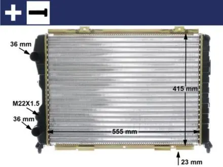 CR1408000S Радіатор, система охолодження двигуна MAHLE / KNECHT підбір по vin на Brocar