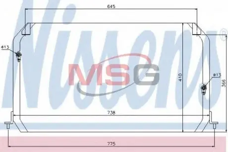 94026 Радіатор кондиціонера NISSENS підбір по vin на Brocar